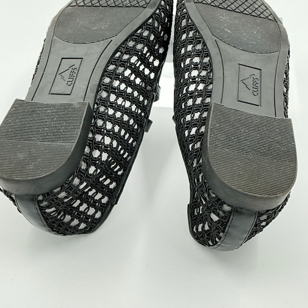 Cliffs White Mountain Size 8 Black Mesh Mary Jane Double Strap Flats NEW - Picture 10 of 13